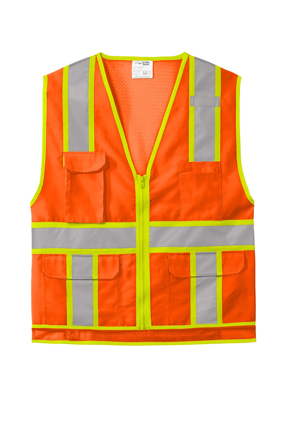 Alternative view of ANSI 107 Class 2 Surveyor Zippered Two-Tone Vest