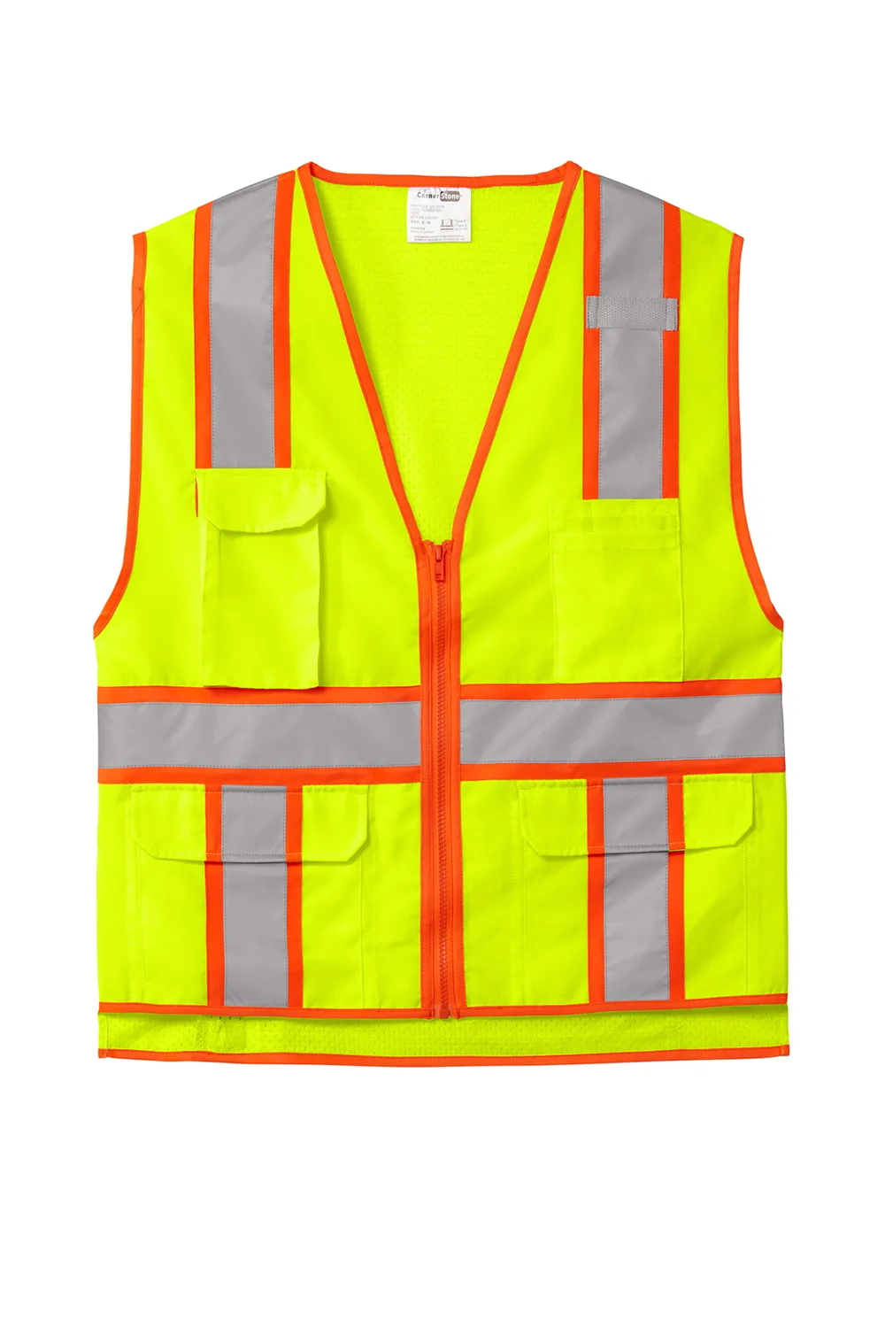 ANSI 107 Class 2 Surveyor Zippered Two-Tone Vest - Image 3