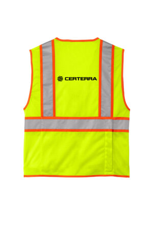 ANSI 107 Class 2 Surveyor Zippered Two-Tone Vest